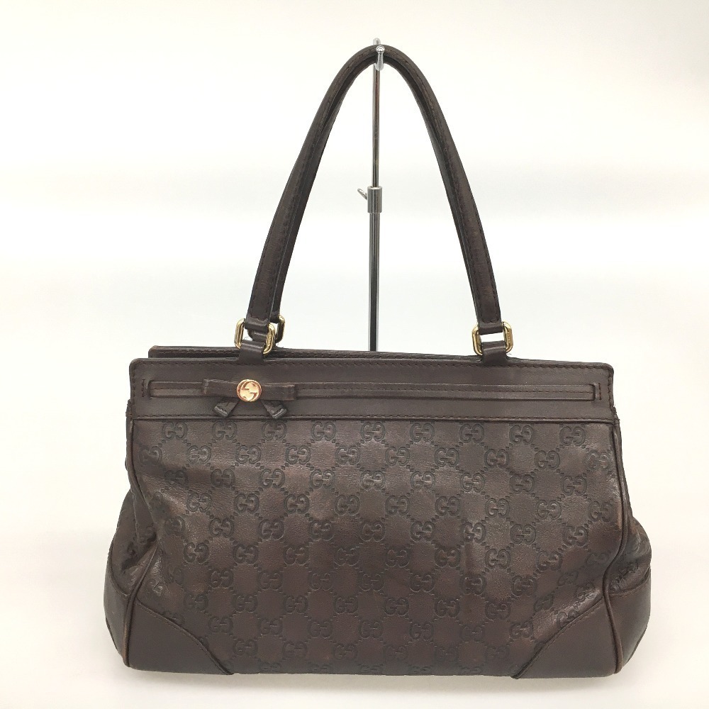 Gucci Guccisima Mayfair Ribbon Handbag Brown